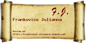 Frankovics Julianna névjegykártya