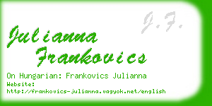 julianna frankovics business card